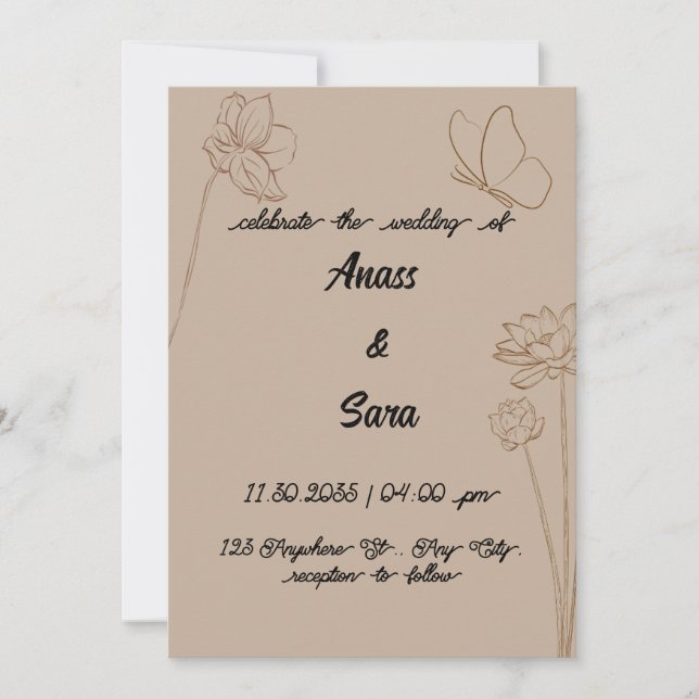 Boda de invitación (Anverso)