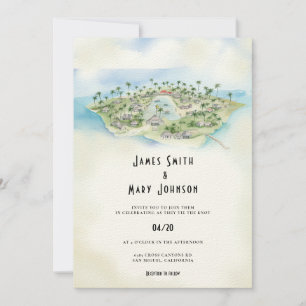 Boda de Invitación a la Boda de la Isla de Fiji