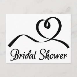 Boda De Invitación A La Ducha Bridal Negra Y Blanc