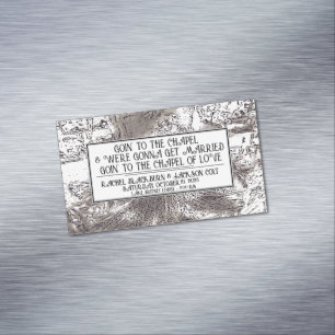 "Boda de Invitación favorece" imán de tarjetas de 