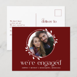 Boda de Invitación fotográfica de Winter Engagemen