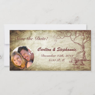 Boda de Invitación fotográfica del árbol de otoño