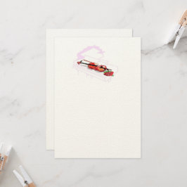 Boda de invitaciones : Violin de piano con un Rosa