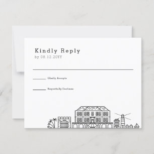 Boda de Jamaica   RSVP estilizada de líneas aéreas