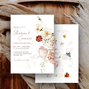 Boda de jardín floral boho chic rústica acuarela