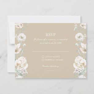 Boda de jardín floral de oro RSVP
