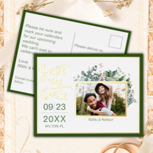 Boda de jardín Guardar la tarjeta postal de Reliev