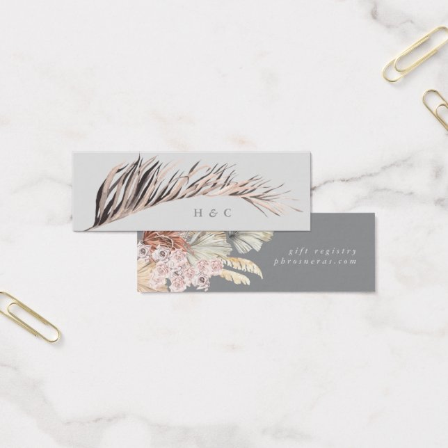 Boda de jungla floral de hierba gris Pampas (Oficina)