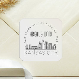 Boda de Kansas City | Sello para sobres predirigid