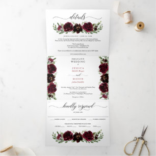 Boda de la Calabaza de Borgoña - Invitaciones trid