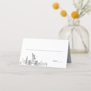 Boda de la ciudad de Nueva York Colocar tarjetas
