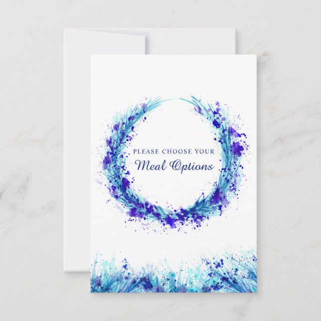 Boda de la comida elección de las tarjetas de pres (Anverso)