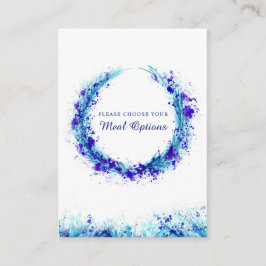 Boda de la comida elección de las tarjetas de pres