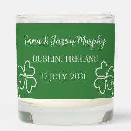 Boda de la hoja de trébol de Irlanda verde moderna