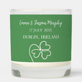 Boda de la hoja de trébol de Irlanda verde moderna