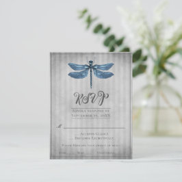 Boda de la libélula con joyas azules RSVP
