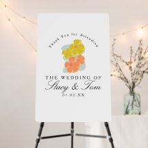 Boda de la mano floral del cosmos de primavera