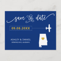 Boda de la Marina Alabama Salven la tarjeta postal