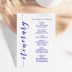 Boda de la Marina Bienvenida Itinerario y Tarjeta