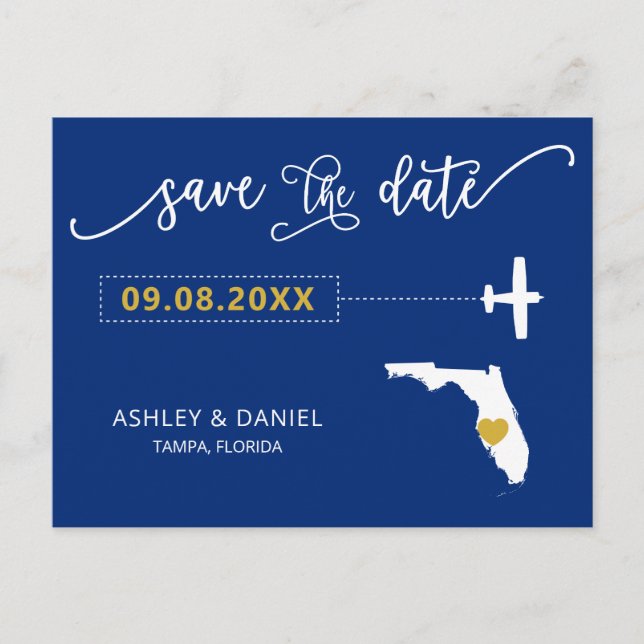 Boda de la Marina de Florida salva la tarjeta post (Anverso)