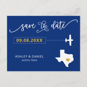 Boda de la Marina en Texas Salven la tarjeta posta