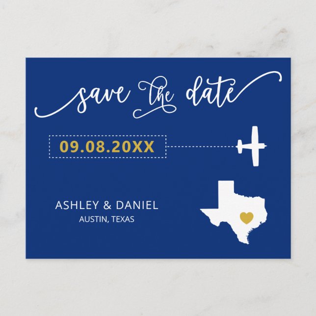 Boda de la Marina en Texas Salven la tarjeta posta (Anverso)
