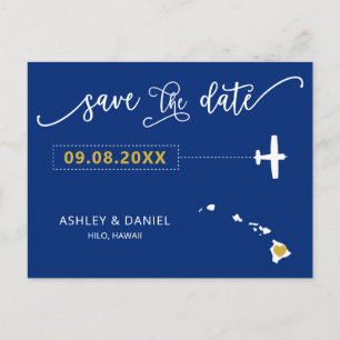 Boda de la Marina Hawaii Salva la tarjeta postal d