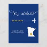 Boda de la Marina Minnesota Salva la tarjeta posta