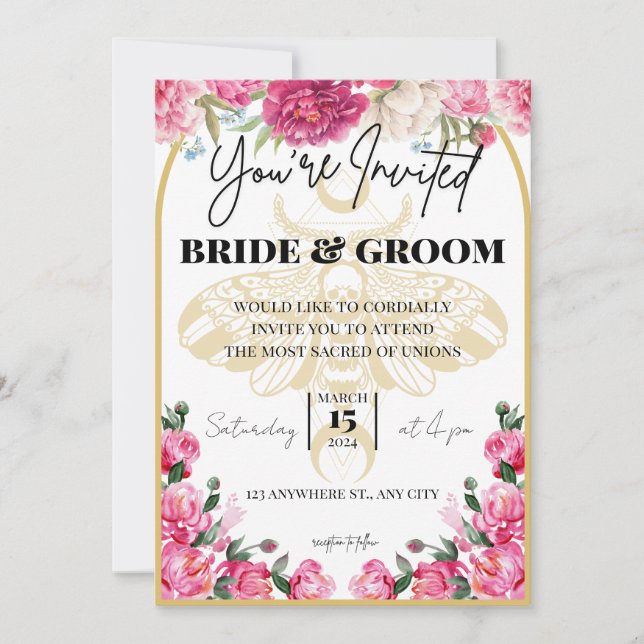 Boda de la mariposa de la muerte - Invitación (Anverso)