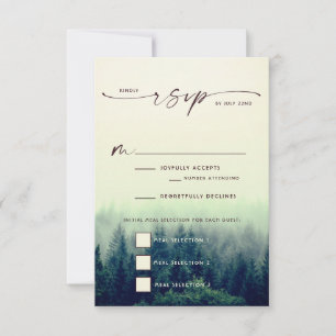 Boda de la montaña Woodland RSVP