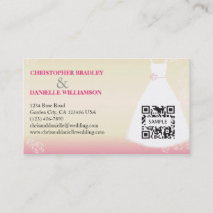 Boda de la plantilla de la tarjeta de visita