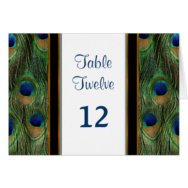 Boda de la pluma del pavo real - número de asiento (Anverso (Horizontal))