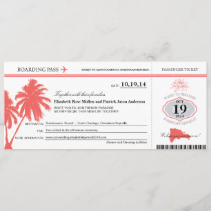 Boda de la República Dominicana con tarjeta de emb