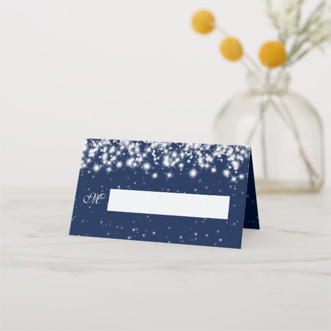 Boda de la tarjeta de entrada de invierno Esparkle (Anverso)