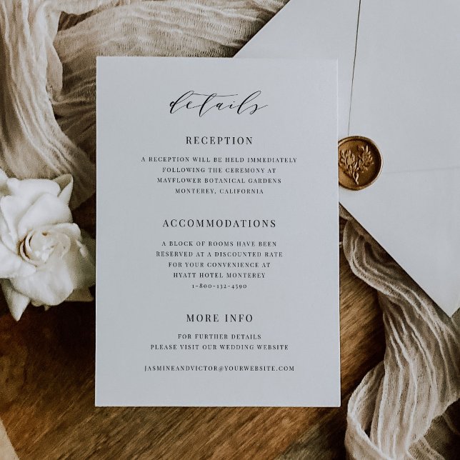 Boda de la tarjeta de gabinete Classic Details Sui (Subido por el creador)