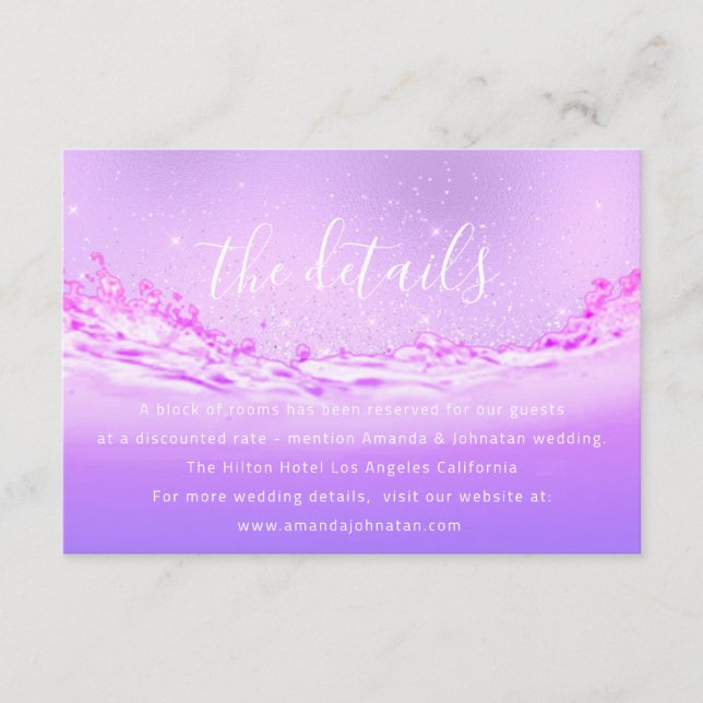 Boda de la tarjeta de gabinete de información Deta (Anverso)