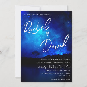 Boda de la tipografía de Sky Night Stars