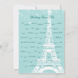 Boda de la Torre Eiffel Azul vota por libs