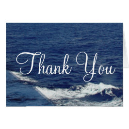Boda de las olas oceánicas Gracias Cartas en blanc