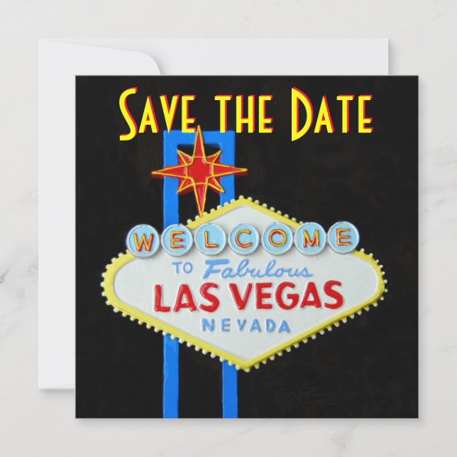 Boda de Las Vegas Guardar la Invitación de Fecha (Anverso)