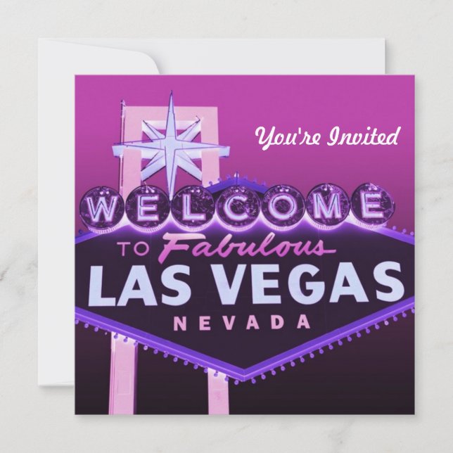 Boda de Las Vegas o cualquier evento Invitación fo (Anverso)