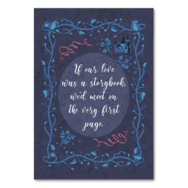 Boda de libro de historias - Tarjeta de tabla