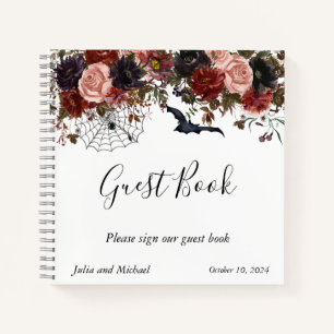 Boda de libros invitados Halloween otoño floral