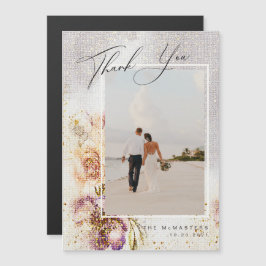 Boda de lienzo floral pintado de color de agua gra