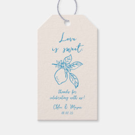 Boda De Limón De Mano Dibujado Gracias Etiquetas F