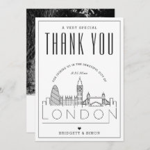 Boda de Londres | Gracias + Tarjeta fotográfica