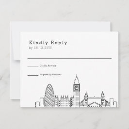 Boda de Londres | Tarjeta de respuesta estilizada
