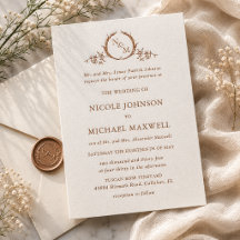 Boda de los padres anfitriones con monograma Charl