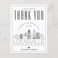 Boda de Louisville | Gracias por venir! Postal