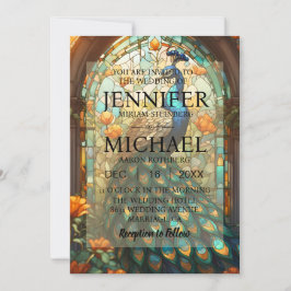 Boda de lujo: Majestic Peacock Invitaciones